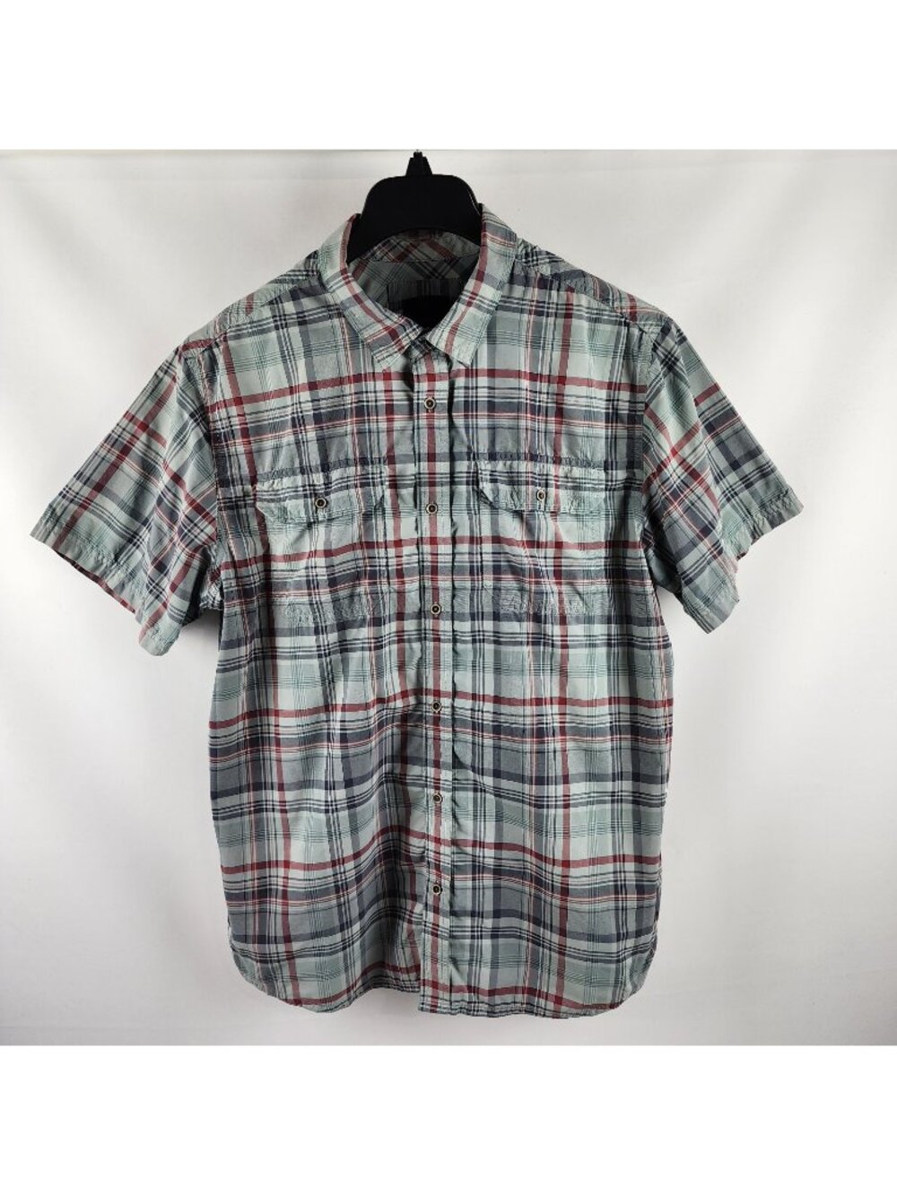 Prana Shirt Mens XL Multi Bryner Plaid S/S Button Up M11191472